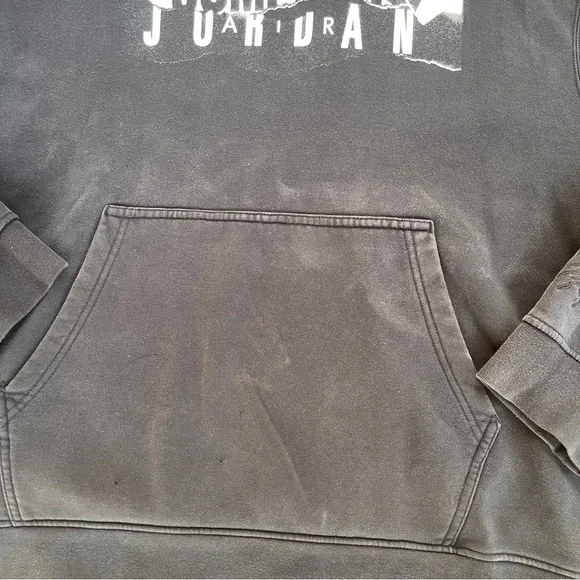 Nike Air Jordan Jumpman Hoodie Black Graphic Pullover Size XL - Picture 2 of 12